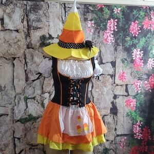 New Halloween Costume  Kute Kandy Korn Witch  Jr Siz